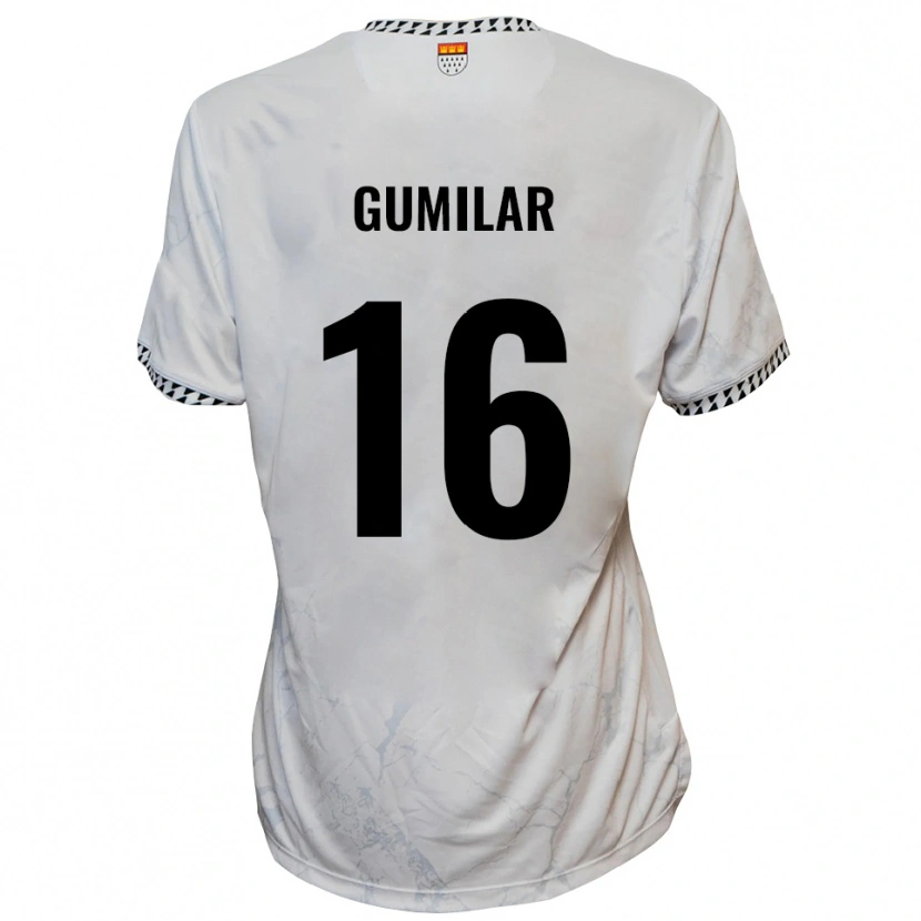 Danxen Criança Camisola Jonas Gumilar #16 Branco Preto Alternativa 2025/26 Camisa Brasil