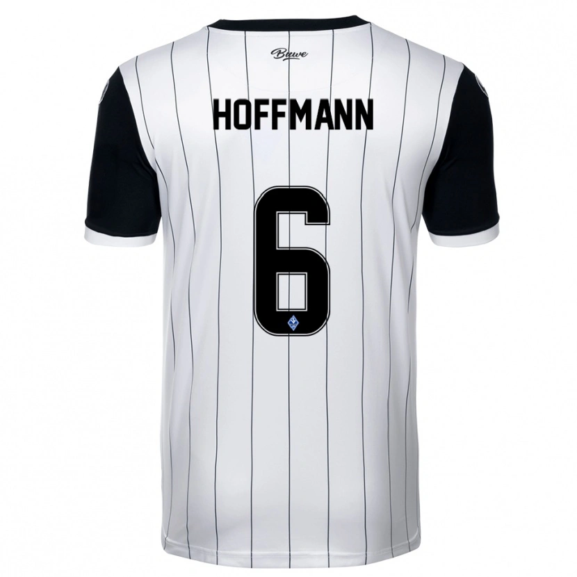Danxen Criança Camisola Niklas Hoffmann #6 Branco Preto Alternativa 2025/26 Camisa Brasil