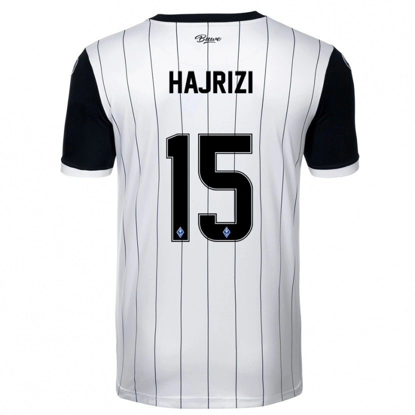 Danxen Criança Camisola Faik Hajrizi #15 Branco Preto Alternativa 2025/26 Camisa Brasil