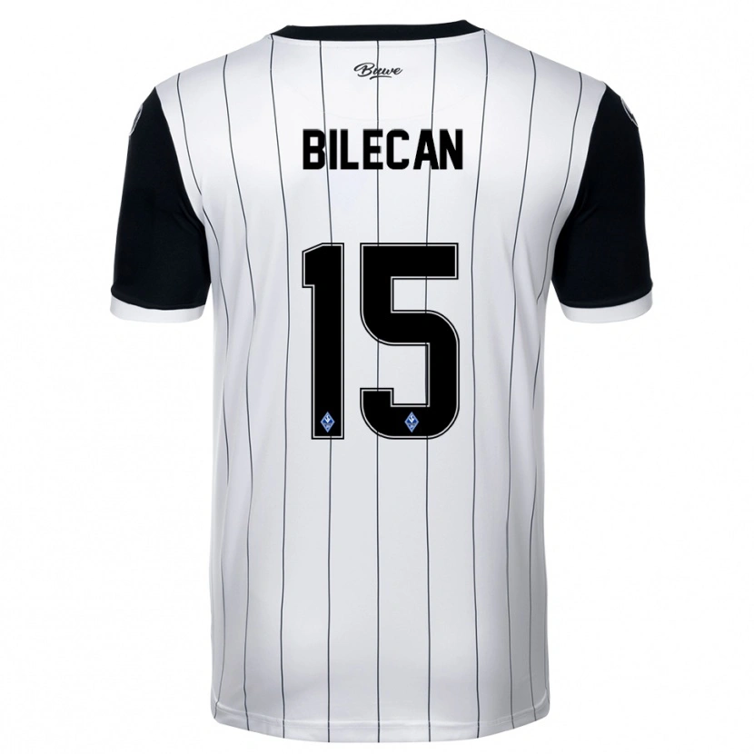 Danxen Criança Camisola Engin Bilecan #15 Branco Preto Alternativa 2025/26 Camisa Brasil