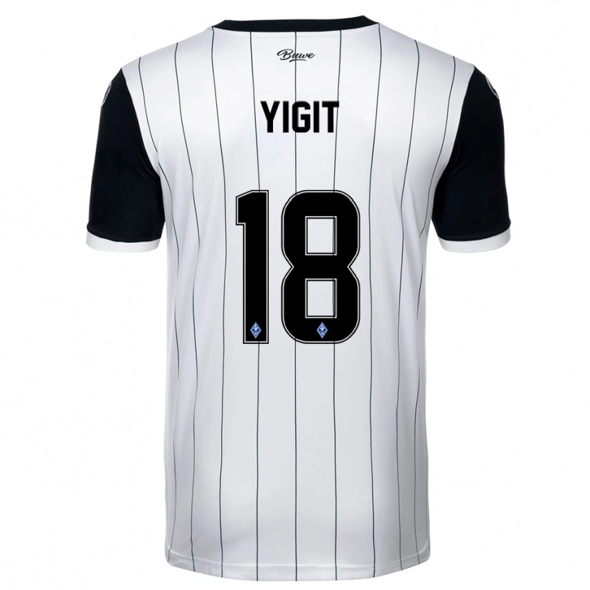 Danxen Criança Camisola Seyhan Yigit #18 Branco Preto Alternativa 2025/26 Camisa Brasil