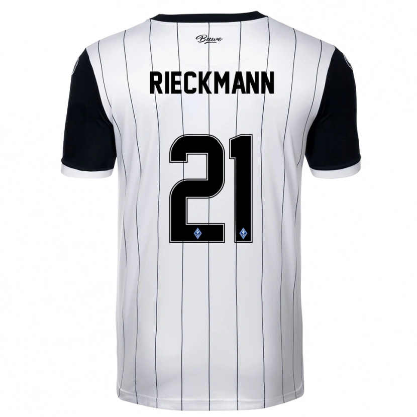 Danxen Criança Camisola Julian Rieckmann #21 Branco Preto Alternativa 2025/26 Camisa Brasil