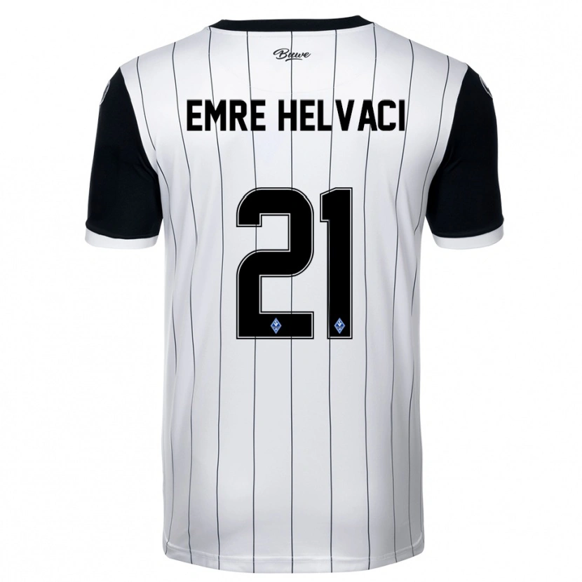 Danxen Criança Camisola Faruk Emre Helvaci #21 Branco Preto Alternativa 2025/26 Camisa Brasil