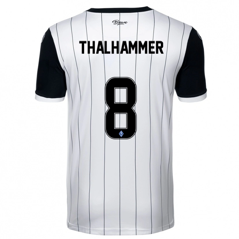 Danxen Criança Camisola Maximilian Thalhammer #8 Branco Preto Alternativa 2025/26 Camisa Brasil