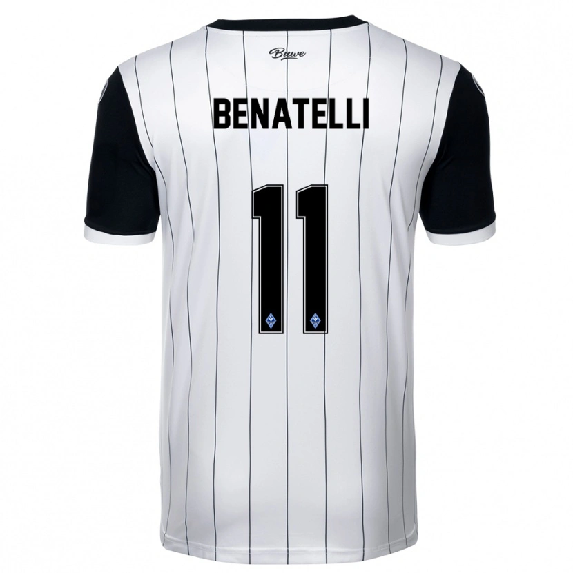 Danxen Criança Camisola Rico Benatelli #11 Branco Preto Alternativa 2025/26 Camisa Brasil