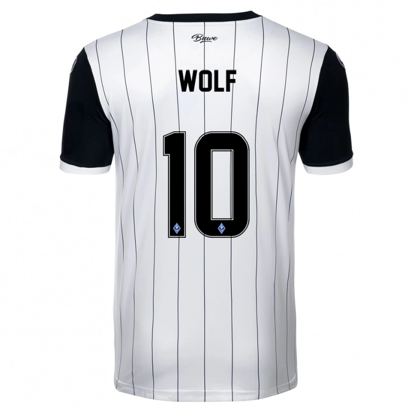 Danxen Criança Camisola Elias Wolf #10 Branco Preto Alternativa 2025/26 Camisa Brasil