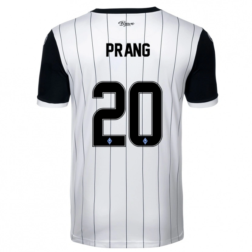 Danxen Criança Camisola Ebbe Prang #20 Branco Preto Alternativa 2025/26 Camisa Brasil