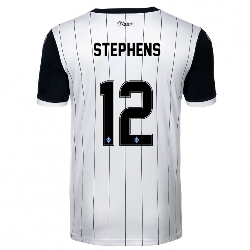 Danxen Criança Camisola Kaden Stephens #12 Branco Preto Alternativa 2025/26 Camisa Brasil