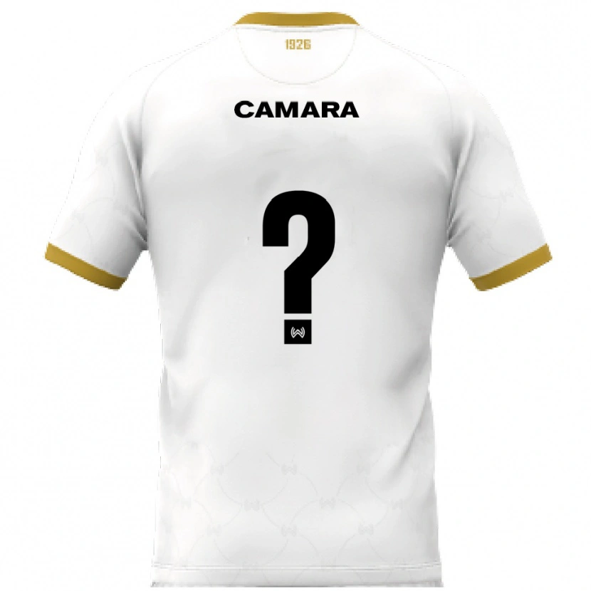 Danxen Criança Camisola Yaya Camara #0 Branco Dourado Alternativa 2025/26 Camisa Brasil