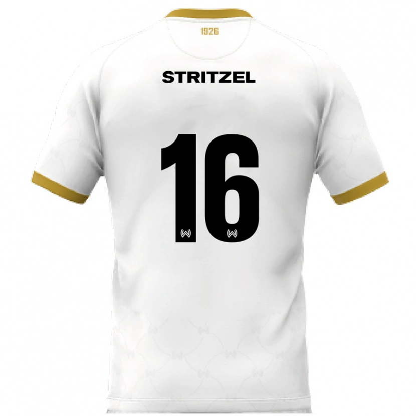 Danxen Criança Camisola Florian Stritzel #16 Branco Dourado Alternativa 2025/26 Camisa Brasil