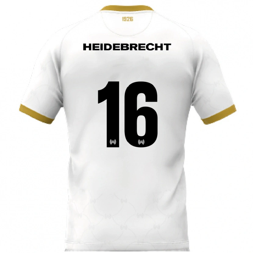 Danxen Criança Camisola Elias Heidebrecht #16 Branco Dourado Alternativa 2025/26 Camisa Brasil