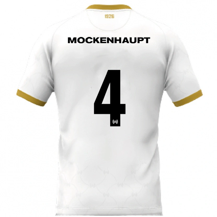 Danxen Criança Camisola Sascha Mockenhaupt #4 Branco Dourado Alternativa 2025/26 Camisa Brasil