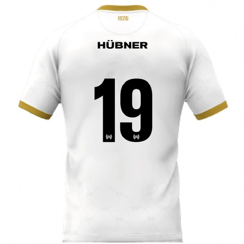 Danxen Criança Camisola Florian Hübner #19 Branco Dourado Alternativa 2025/26 Camisa Brasil