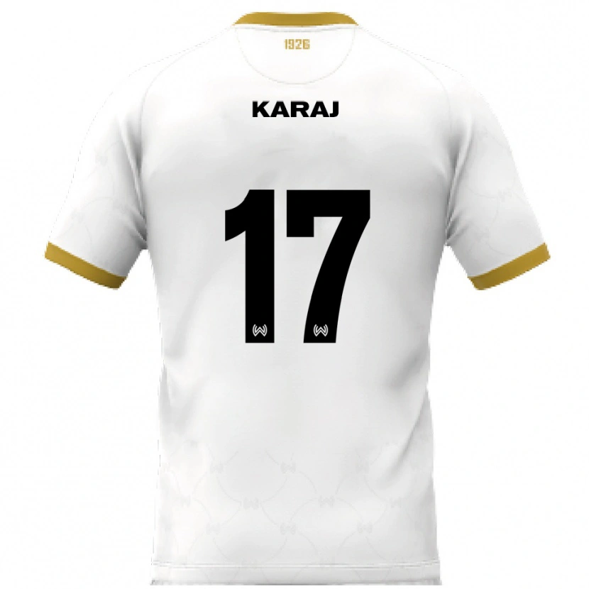 Danxen Criança Camisola Eraldo Karaj #17 Branco Dourado Alternativa 2025/26 Camisa Brasil