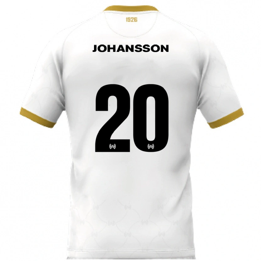Danxen Criança Camisola Ryan Johansson #20 Branco Dourado Alternativa 2025/26 Camisa Brasil
