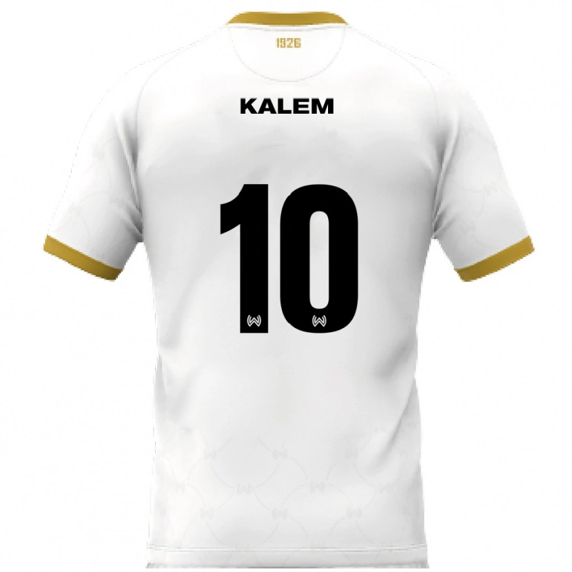 Danxen Criança Camisola Robin Kalem #10 Branco Dourado Alternativa 2025/26 Camisa Brasil
