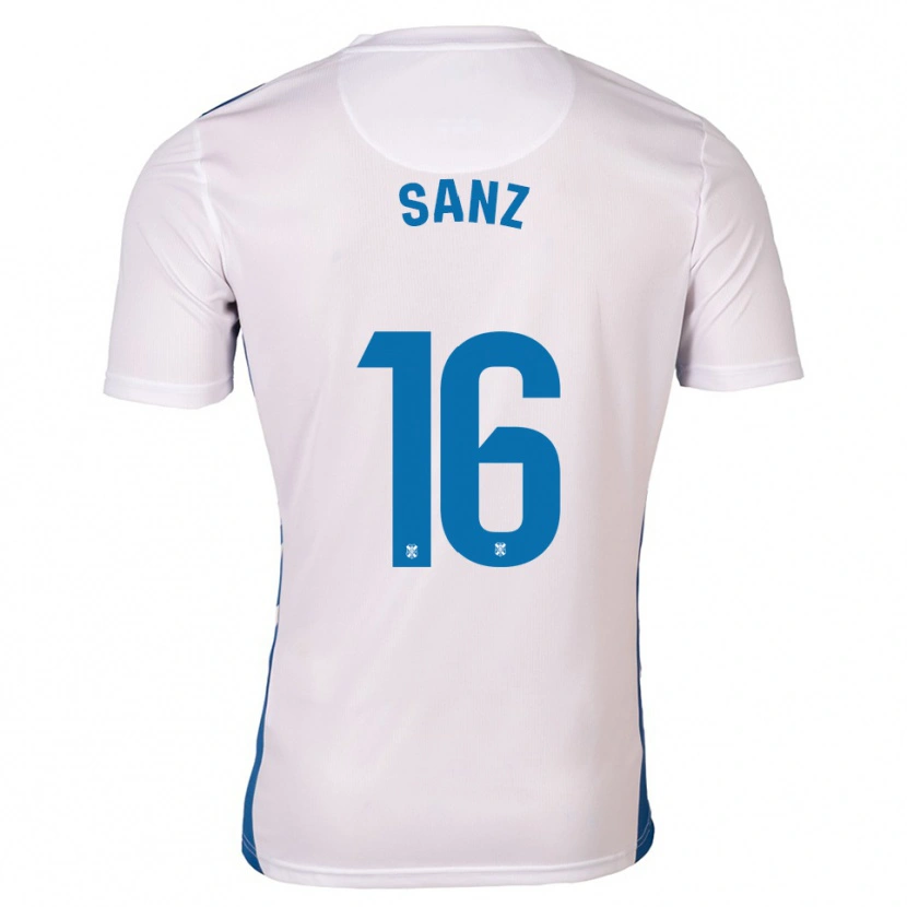 Danxen Homem Camisola Aitor Sanz #16 Branco Azul Principal 2025/26 Camisa Brasil