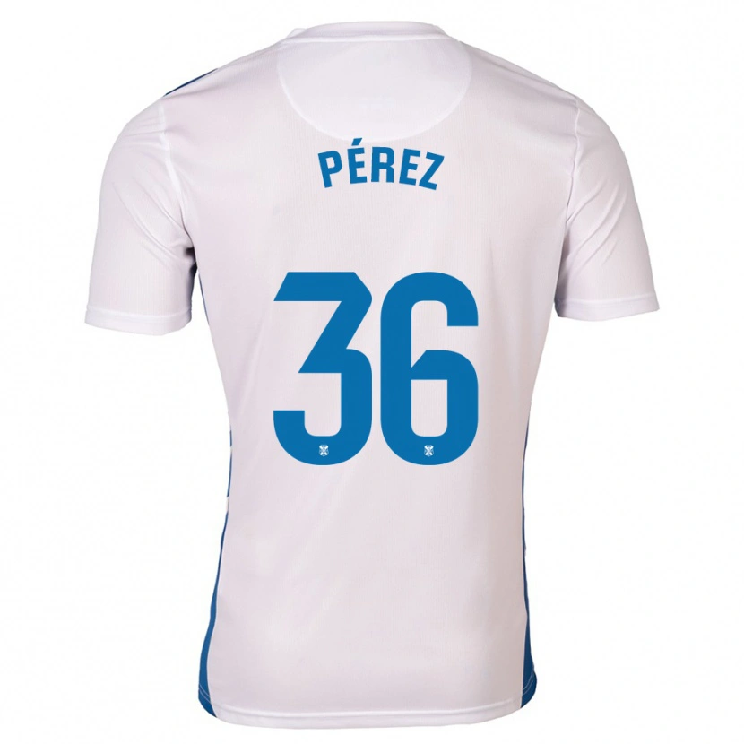 Danxen Homem Camisola Dani Pérez #36 Branco Azul Principal 2025/26 Camisa Brasil