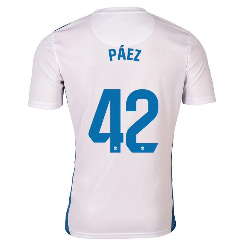 Danxen Homem Camisola David Páez #42 Branco Azul Principal 2025/26 Camisa Brasil