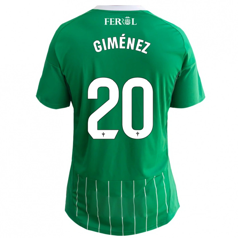 Danxen Homem Camisola Álvaro Giménez #20 Verde Branco Principal 2025/26 Camisa Brasil