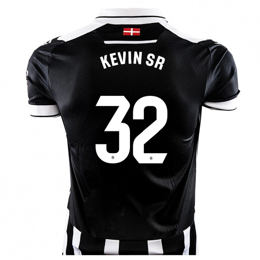 Danxen Homem Camisola Kevin Sánchez #32 Preto Branco Principal 2025/26 Camisa Brasil