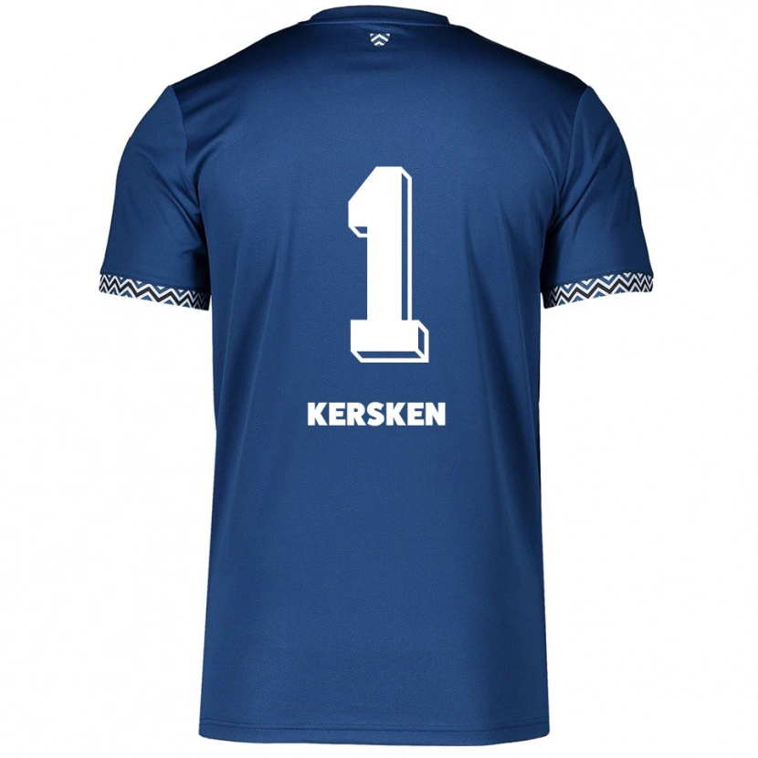 Danxen Homem Camisola Jonas Kersken #1 Azul Marinho Branco Principal 2025/26 Camisa Brasil