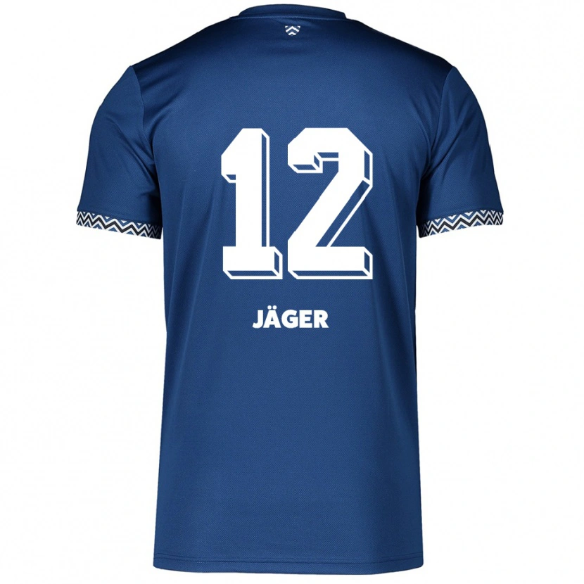 Danxen Homem Camisola Mino Jäger #12 Azul Marinho Branco Principal 2025/26 Camisa Brasil