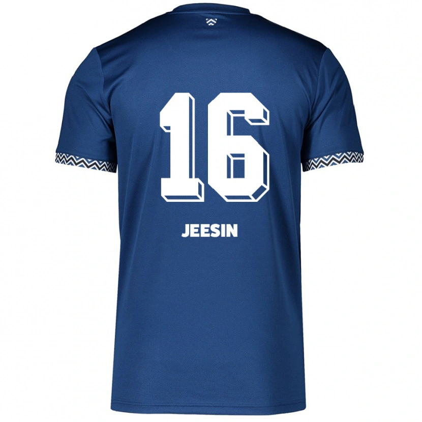 Danxen Homem Camisola Jenath Jeesin #16 Azul Marinho Branco Principal 2025/26 Camisa Brasil