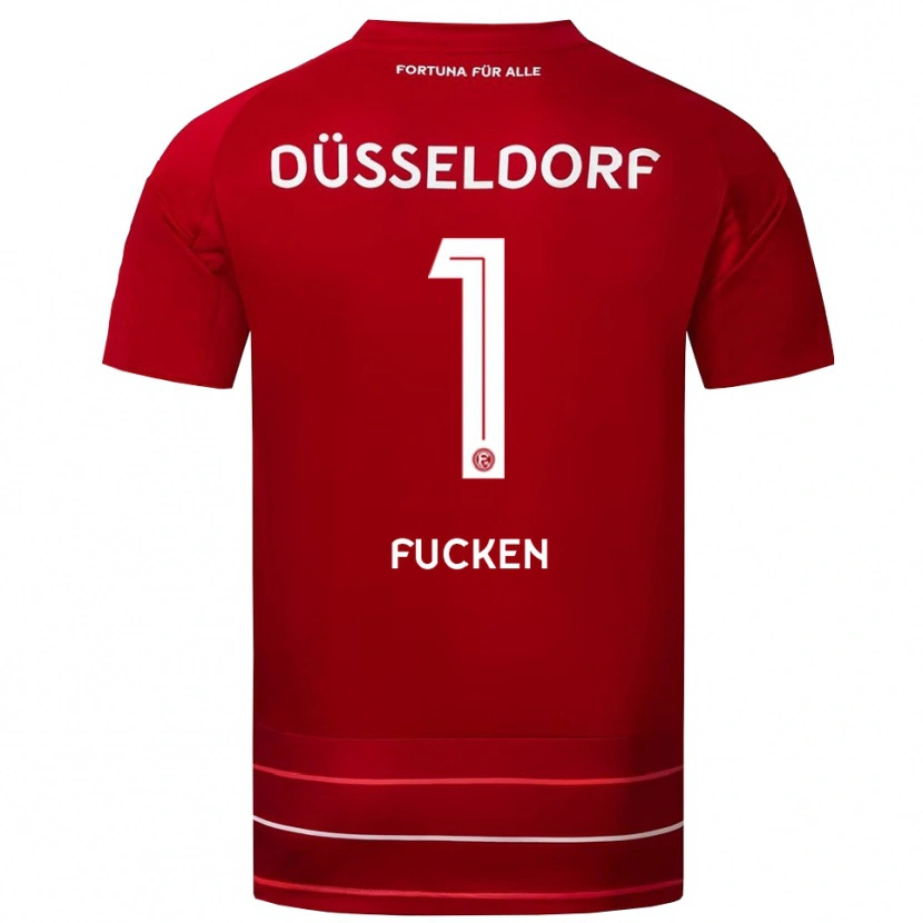 Danxen Homem Camisola Kilian Fucken #1 Vermelho Branco Principal 2025/26 Camisa Brasil