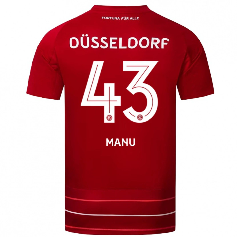 Danxen Homem Camisola King Manu #43 Vermelho Branco Principal 2025/26 Camisa Brasil