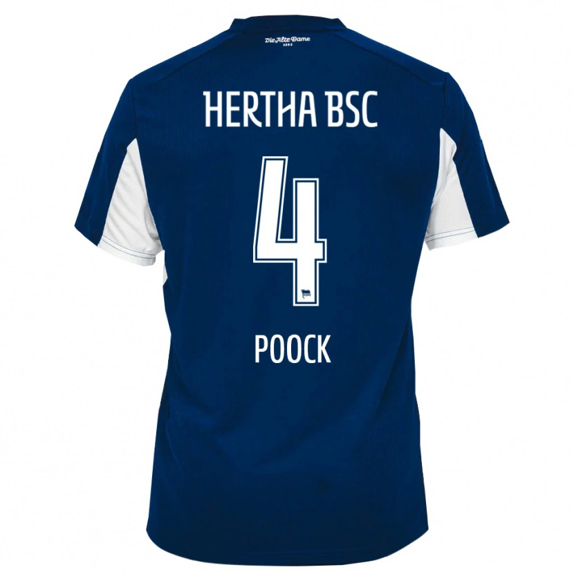 Danxen Homem Camisola Svenja Poock #4 Branco Azul Principal 2025/26 Camisa Brasil