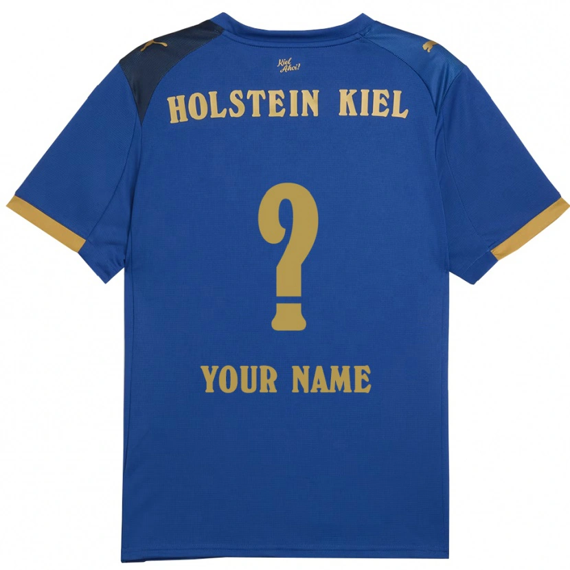 Danxen Homem Camisola Seu Nome #0 Azul Dourado Principal 2025/26 Camisa Brasil