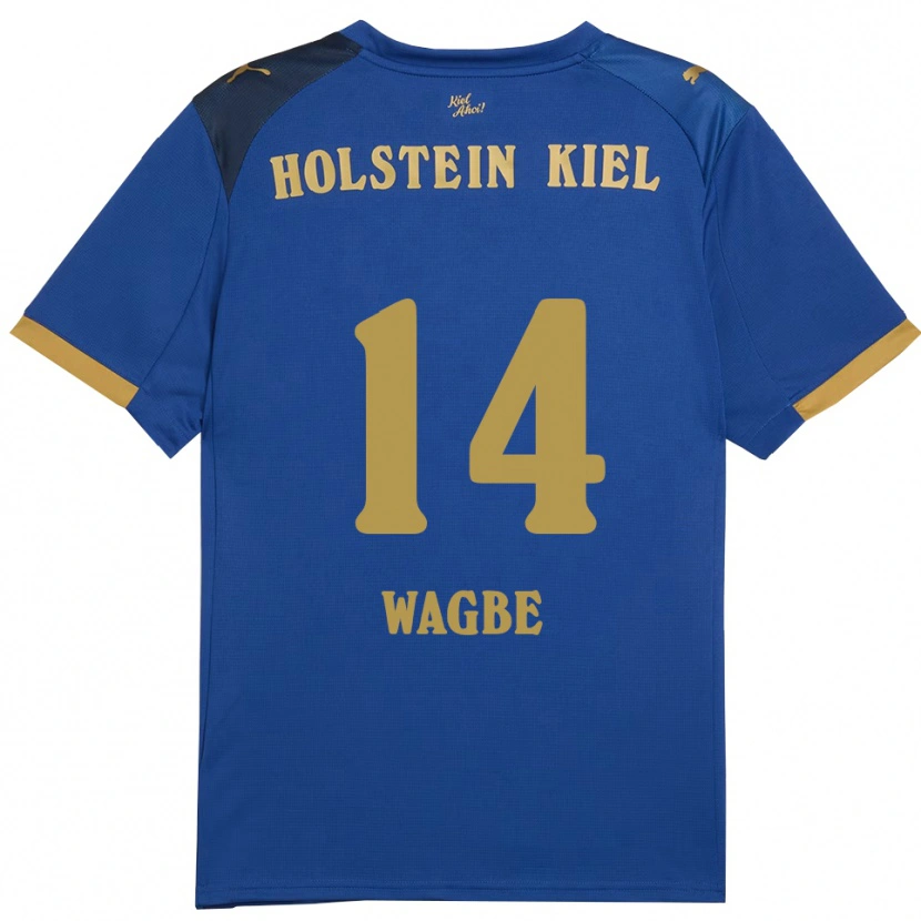 Danxen Homem Camisola Aurel Wagbe #14 Azul Dourado Principal 2025/26 Camisa Brasil