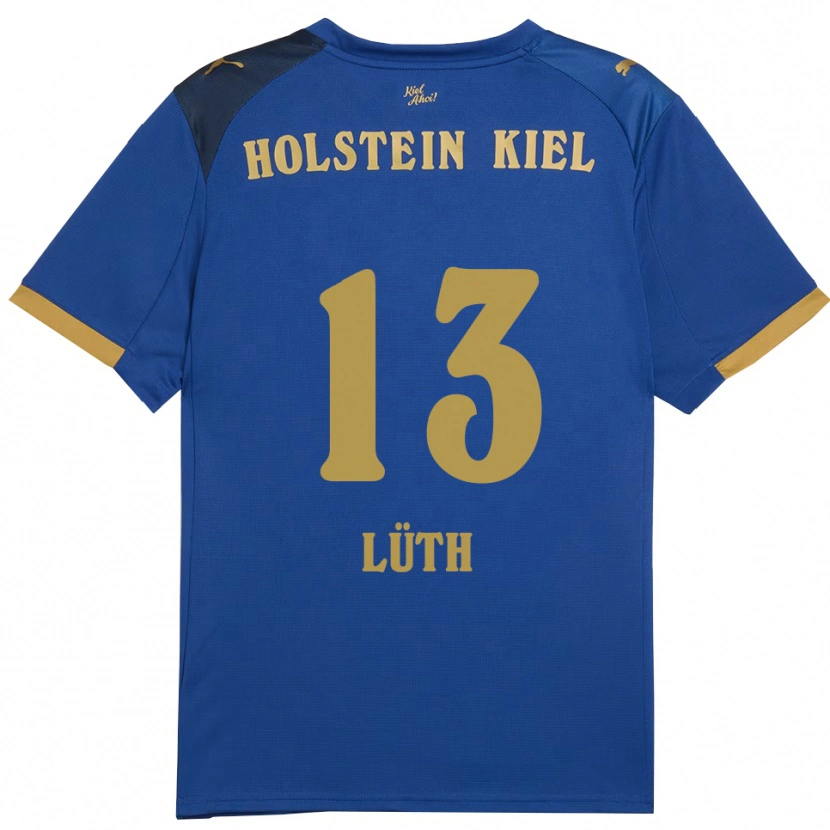 Danxen Homem Camisola Felix Lüth #13 Azul Dourado Principal 2025/26 Camisa Brasil