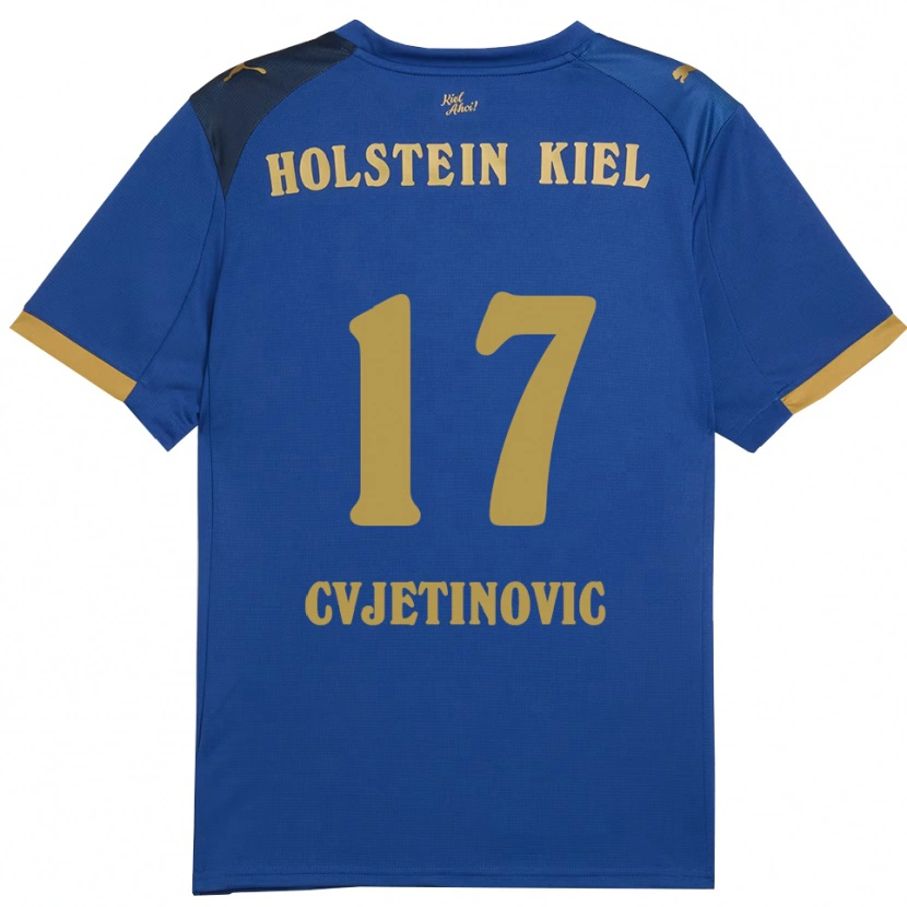 Danxen Homem Camisola Mladen Cvjetinovic #17 Azul Dourado Principal 2025/26 Camisa Brasil