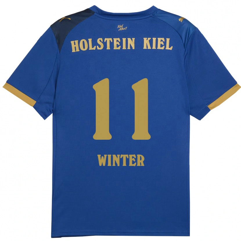 Danxen Homem Camisola Jorden Winter #11 Azul Dourado Principal 2025/26 Camisa Brasil