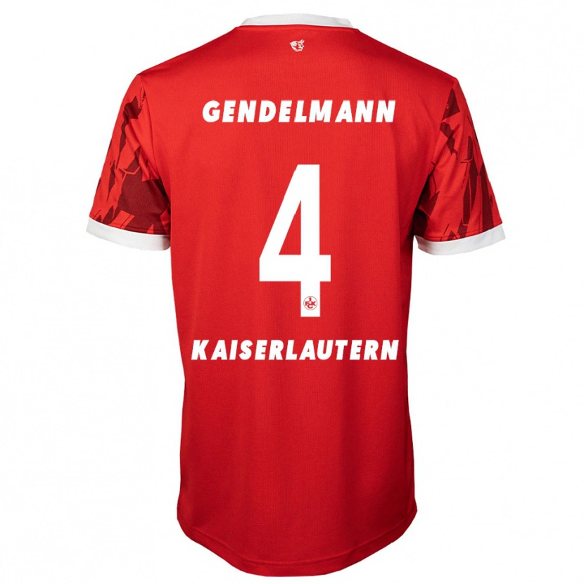 Danxen Homem Camisola Nikita Gendelmann #4 Vermelho Branco Principal 2025/26 Camisa Brasil