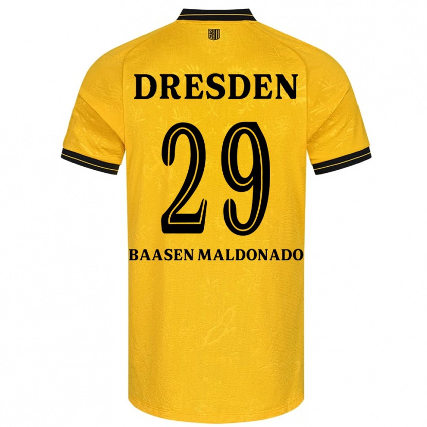 Danxen Homem Camisola Luis Baasen Maldonado #29 Amarelo Preto Principal 2025/26 Camisa Brasil