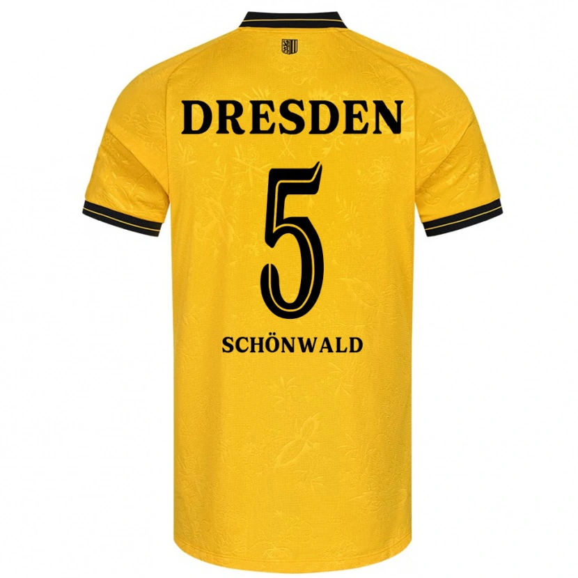 Danxen Homem Camisola Laurin Schönwald #5 Amarelo Preto Principal 2025/26 Camisa Brasil