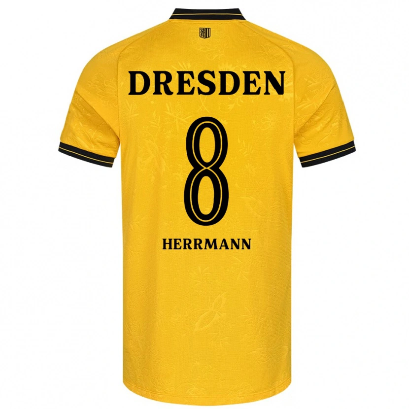 Danxen Homem Camisola Luca Herrmann #8 Amarelo Preto Principal 2025/26 Camisa Brasil