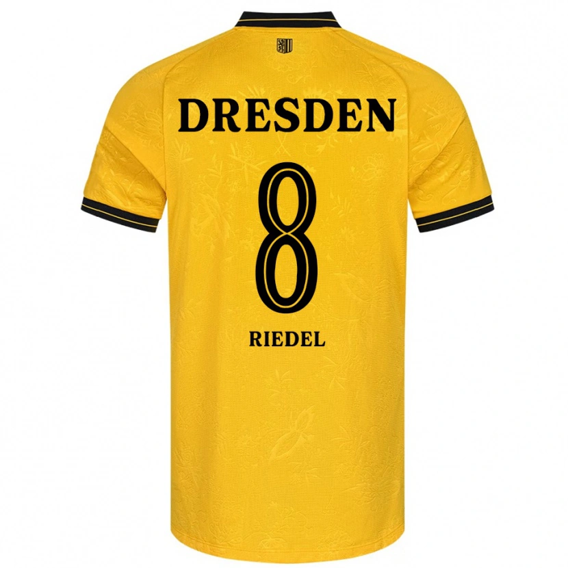 Danxen Homem Camisola Aaron Riedel #8 Amarelo Preto Principal 2025/26 Camisa Brasil