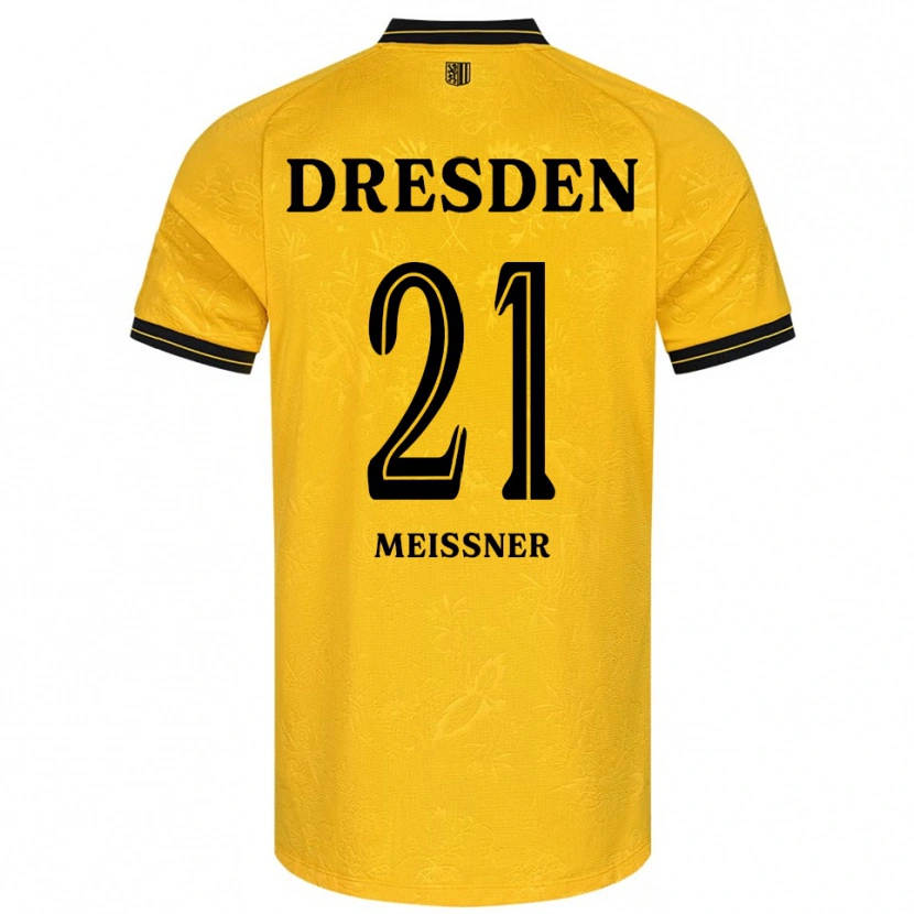Danxen Homem Camisola Robin Meißner #21 Amarelo Preto Principal 2025/26 Camisa Brasil