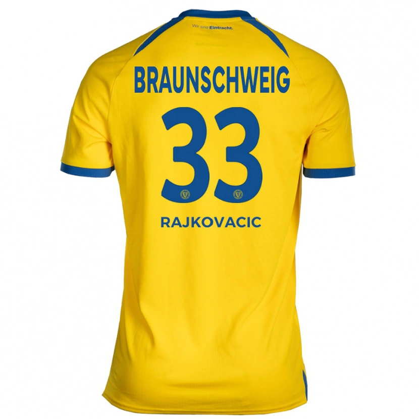 Danxen Homem Camisola Marko Rajkovacic #33 Amarelo Azul Principal 2025/26 Camisa Brasil