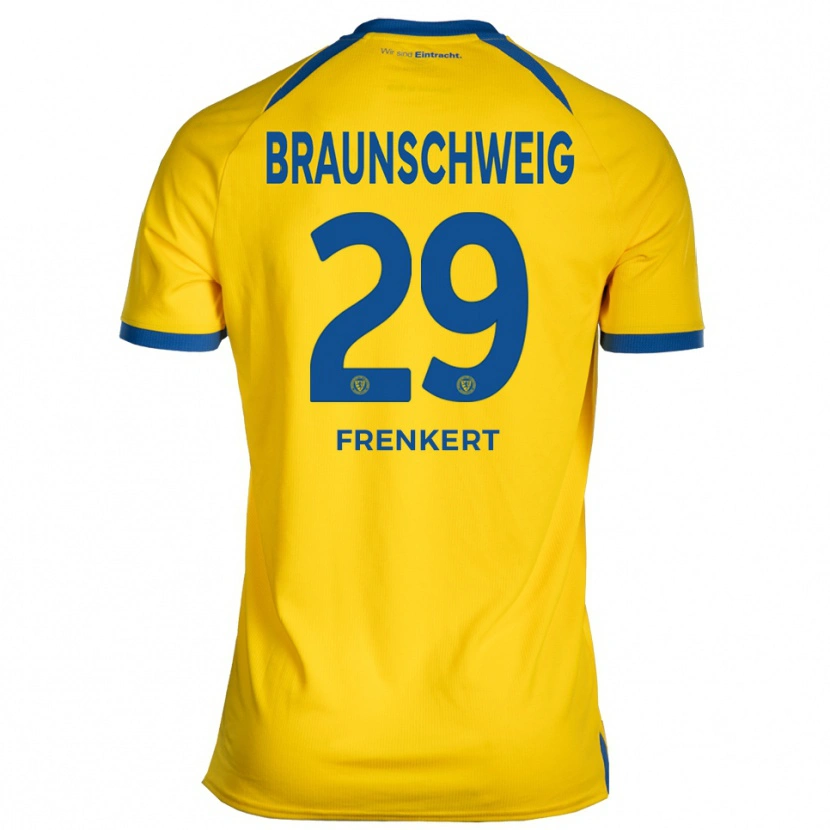 Danxen Homem Camisola Lukas Frenkert #29 Amarelo Azul Principal 2025/26 Camisa Brasil