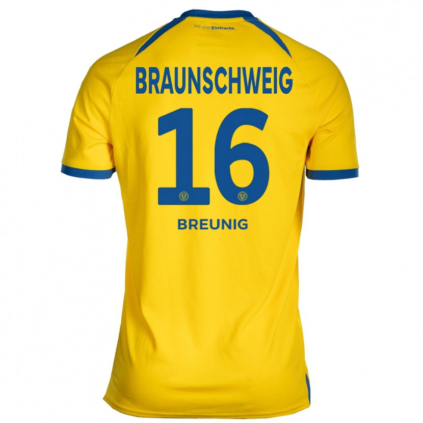 Danxen Homem Camisola Louis Breunig #16 Amarelo Azul Principal 2025/26 Camisa Brasil