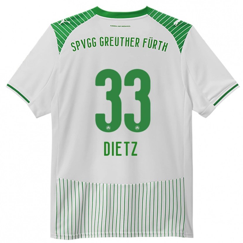 Danxen Homem Camisola Maximilian Dietz #33 Branco Verde Principal 2025/26 Camisa Brasil