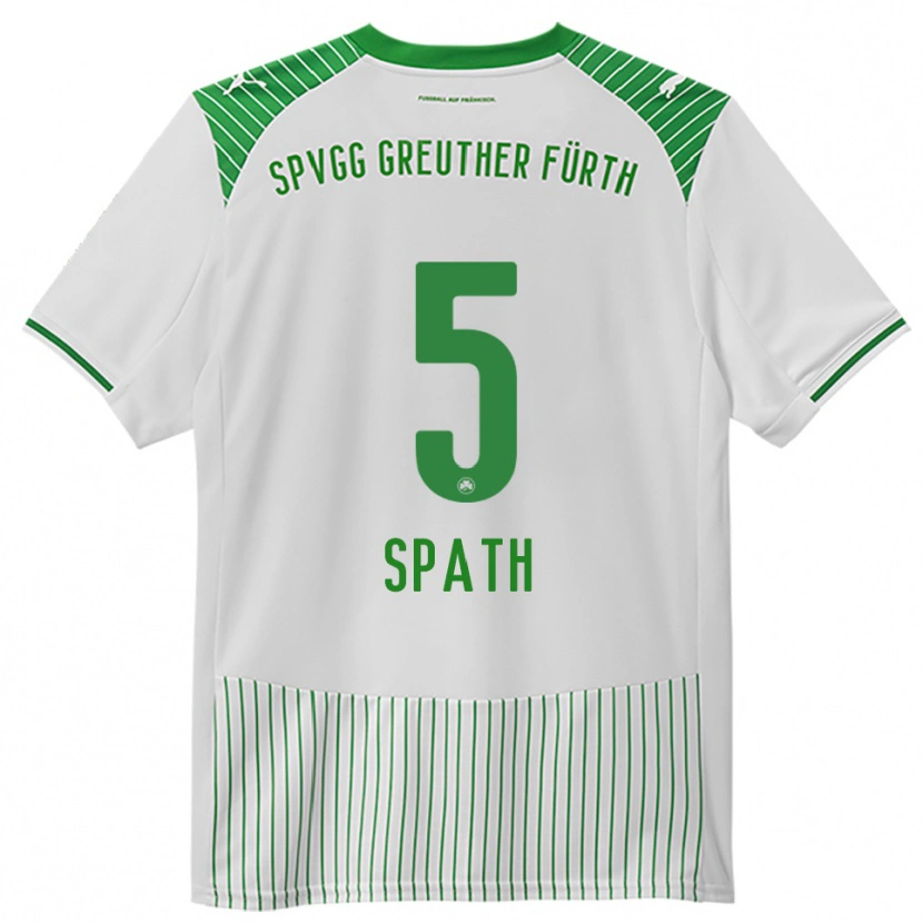 Danxen Homem Camisola Dominik Spath #5 Branco Verde Principal 2025/26 Camisa Brasil