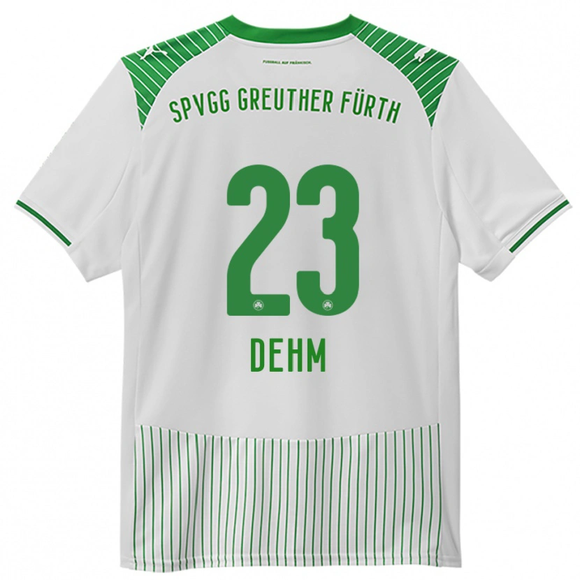Danxen Homem Camisola Jannik Dehm #23 Branco Verde Principal 2025/26 Camisa Brasil