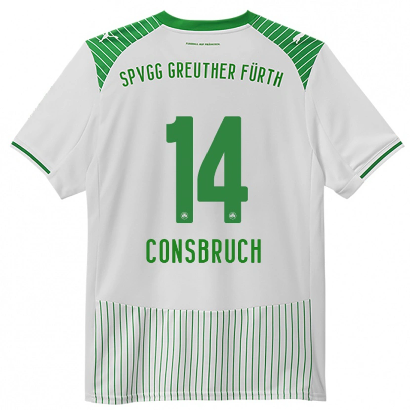 Danxen Homem Camisola Jomaine Consbruch #14 Branco Verde Principal 2025/26 Camisa Brasil