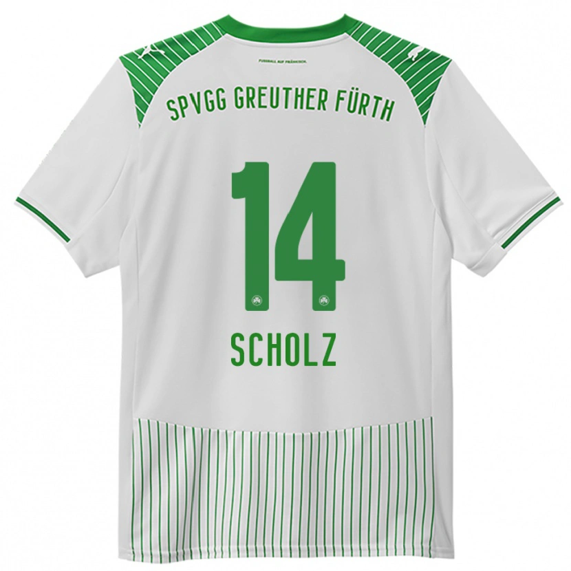 Danxen Homem Camisola Yannick Scholz #14 Branco Verde Principal 2025/26 Camisa Brasil